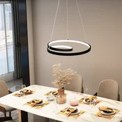 Nettlife NETTLIFE LED viseča svetilka, aluminij črna, 40 cm, premer 150 cm, zatemnilna, moderna jedilna miza s daljincem, (22122945)