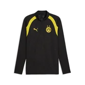 PUMA Borussia Dortmund Quarter-Zip Training Top Men, Sport, Black/Faster Yellow, M
