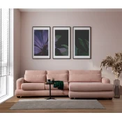 Atelier del Sofa Ugaona garnitura River 105x90x330cm Roze