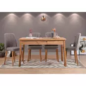 Hanah home Set trpezarijski sto i 4 trpezarijske stolice Costa Atlantice Bež-Sivi