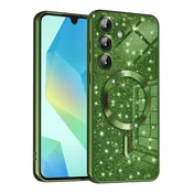 TPU gel ovitek Techsuit Luxury Glitter MagSafe za Samsung Galaxy A16 4G/5G - deep green