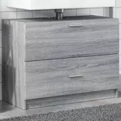 Vidaxl vidaXL Omarica za umivalnik, siva, hrast sonoma, 78x37x59 cm
