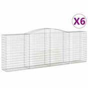 Lučne gabionske košare 6 kom 400x50x140/160cm pocinčano željezo