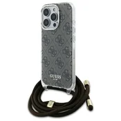 slomart Etui Guess Crossbody Cord 4G Print za iPhone 16 Pro Max - rjavo