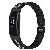INF Eleganten diamantni nerjaveče jekleni pas, združljiv s Fitbit Inspire 1/2/HR Black, (5000090670)