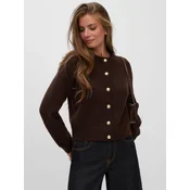 VERO MODA Pletena jopa VMHAZEL čokolada
