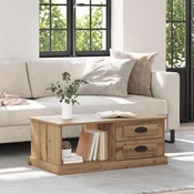 vidaXL Klubska miza Umetni hrast 90 x 50 x 35 cm Konstruiran les