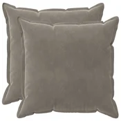 vidaXL Prevleka za blazino 2 pcs HOUTEN Svetlo siva 60 x 60 cm Žamet