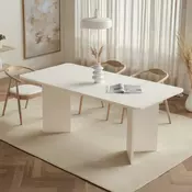 HANAH HOME Trpezarijski sto Linza Wood White