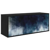 vidaXL Stenska TV omarica RAALTE 102 x 33 x 40 cm Črni hrast