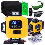 shumee Laserski nivelir 4D križni laser 360 zelen 16 linij samonivelirni