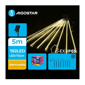Aigostar - LED solarni božicni niz 192xLED/8m IP65 topla bela