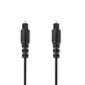 NEDIS CAGL25000BK10 Optieki audio kabl, TosLink muški na TosLink muški, 1m, okrugli, PVC, Crni