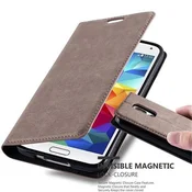 Cadorabo CADORABO Samsung Galaxy S5/S5 NEO v kavovinsko rdeča - Zaščitni ovitek z magnetnim zapiranjem, stoječo funkcijo in režo za kartice, (20549086)