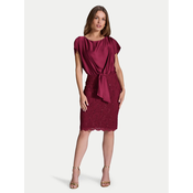 Swing Koktel haljina 5AI10900 Tamnocrvena Regular Fit