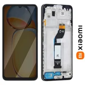 XIAOMI Xiaomi, Originalni LCD zaslon za Redmi 13C 4G/Poco C65 z zaslonom na dotik in ohišjem, ČRNA, (5000084975)
