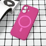 Maska za iPhone 17 63 Magsafe Pure color tamno pink