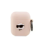 Karl Lagerfeld Etui Karl Lagerfeld Silicone Choupette Head 3D za AirPods 1/2 - roza