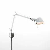 TOLOMEO MIKRO STENSKA SVETILKA Z NOSILCEM BELA E14 0010920A + A025150 AR0010920A+AR025150