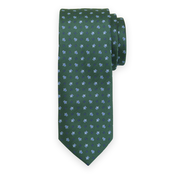 Classic moška zelena kravata z drobnim cvetjem 16153
