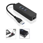 MicroConnect USB 3.0 - USB 3.0 x 3/RJ45