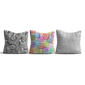 Opviq Set 3 jastuka 43x43cm Šareni