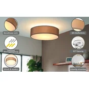 Northix Stropna svetilka iz blaga, 30 cm, taupe, vložek E27