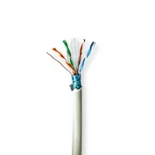 Nedis Zvitek omrežnega kabla CAT6 Trdna F UTP Bare Copper 100 0 m Notranji Okrogla LSZH Siva Darilna škatla
