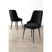HANAH HOME Set 4 stolice Newa Black Brown