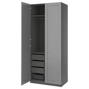PAX/GULLABERG Garderobni sestav, temno siva/siva, 100x60x236 cm