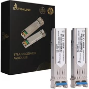 Extralink SFP 1.25G 2-Pack | SFP Modul | 1,25Gbps, LC/UPC, 1310nm, 20km, jednokrevetni način, DOM (Namijenjeno za HP/Aruba)