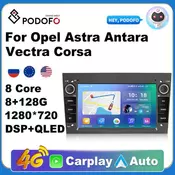 Podofo Car Android10 CarPlay Radio Multimedia Player For Opel Astra Antara Vectra Corsa Zafira 2 Din Autoradio Video GPS Navi 4G