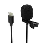 OEM Lavalier mikrofon za pametni telefon in tablični računalnik USB-C, vsesmerni z vetrobranskim steklom, dolžina 1,5 m - Puluz, (5000232178)