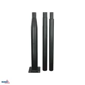 BEMKO Nagnjeni osvetlitveni steber 3 m, jeklen, črn RAL 9005 BM-C84-SSO-S3M-160-060-BL