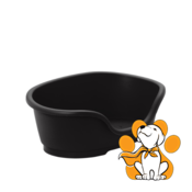 Moderna Domus Small Black 50cm, Plasticna Ležaljka Za Pse i Macke, Crna