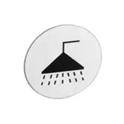 Walteco Znak za kopalnico Bathroom sign, ? 75 mm, self-adhesive, stainless steel