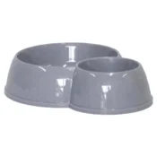 Moderna Dupla posuda za hranu i vodu Double Eco Bowl Cat - siva