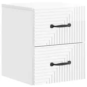 vidaXL vidaXL Stenski nočni omarici Bela visok sijaj 34,5 x 33 x 40 cm, (5000209634)