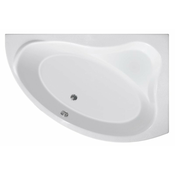 Kad ORAVA, 150 x 90 x 38 cm, brez podpornih nog, desna/bela - Bela - 150.00 - 24 - 38.00 - ABS/akrilat - Vgrajen v tla - Nesimetrična - 52.00 - Aqualine - AQUALINE BATHTUBS - 90.00 - 150x90x38 cm - 190.00