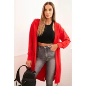 Oversize red cape with hood