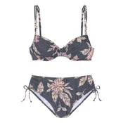 SUNSEEKER Bikini rjava/oliva/svetlo oranžna/roza/črna