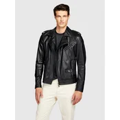 Sisley Jakna od imitacije kože 21DYSN02G Crna Regular Fit