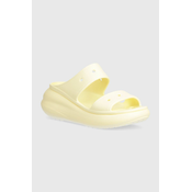 Natikači Crocs Crush Sandal ženski, rumena barva, 207670