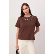 Trendyol Milla Ženska majica TWOSS26TS00007, Braon