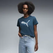 PUMA Graphics Lace Cat Tee Women, Clothing, Midnight Petrol, XL