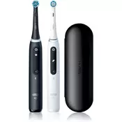 ORAL-B električna četkica za zube + 2 zamjenske glave iO 5 DUO (s putnom torbicom), Black & White