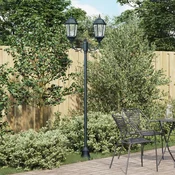 vidaXL Zunanja svetilka na postaji 2- Žarnici E27 Zelena 220 cm Aluminij