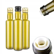shumee 10x stekleničk DORICA OLIVE 250 ml za olivno olje z dozirnikom iz temnega stekla