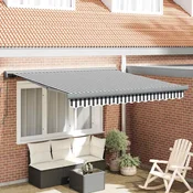 Vidaxl Zložljiva tenda antracit in bela 3x2,5 m blago in aluminij