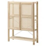 IVAR Regal z vrati, bor, 89x30x124 cm